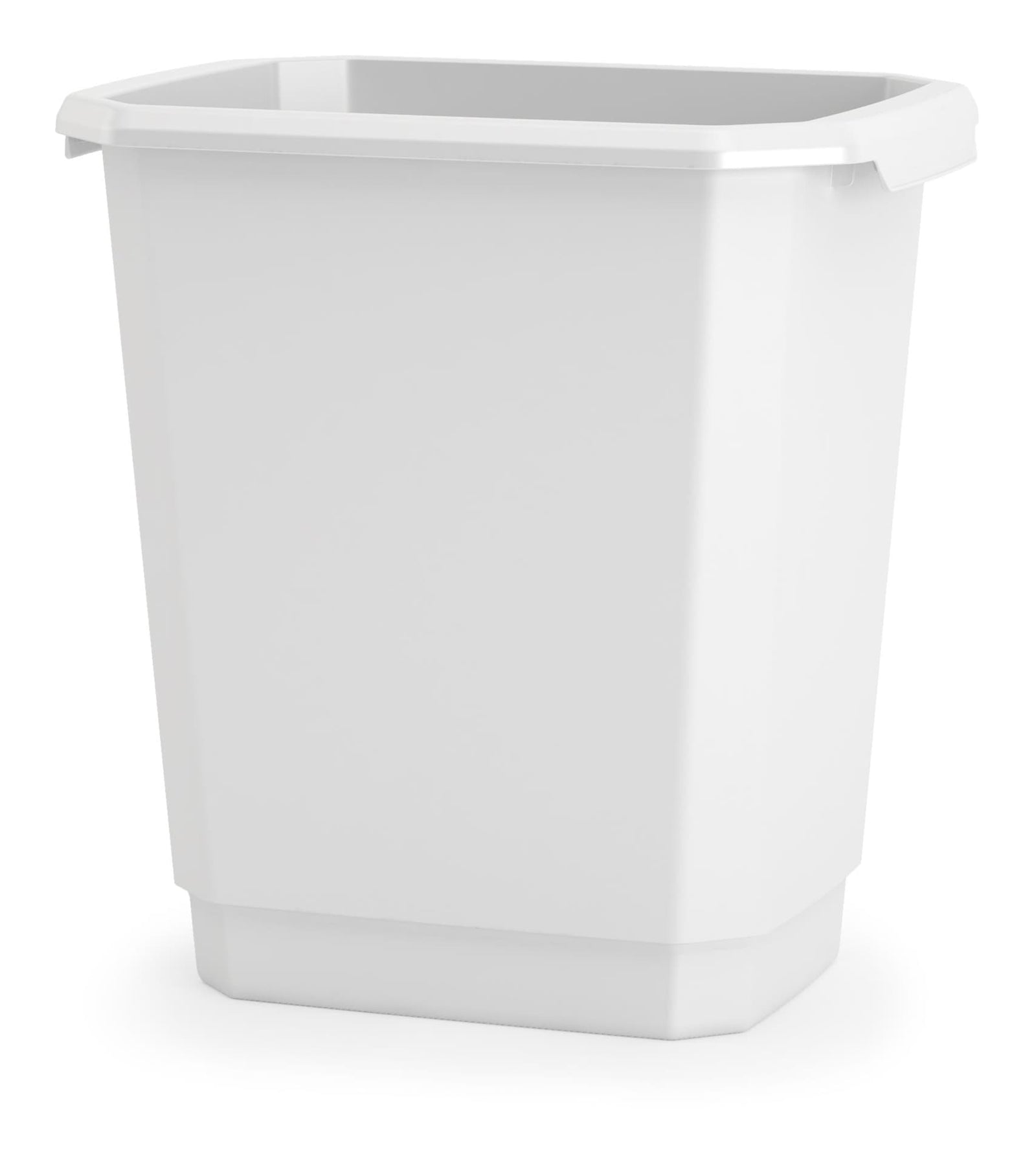 type A Plastic Open Rectangular Kitchen Garbage Can, White, 14-L N7I0 - product image 1