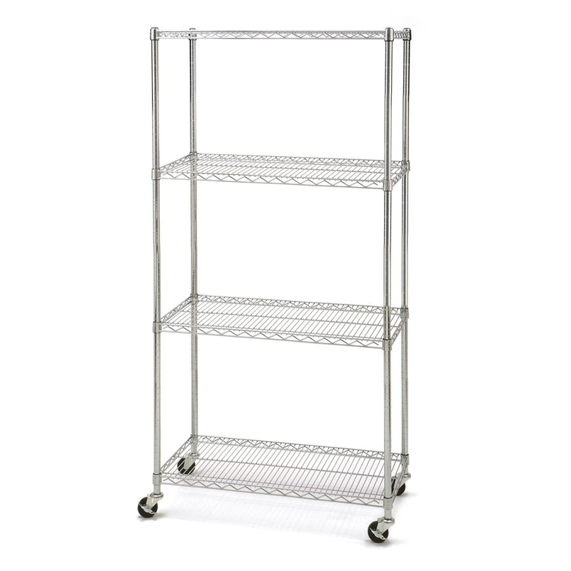 Classic 4-Tier NSF Shelving, 36-in x 18-in x 72-in, Chrome V6Z7