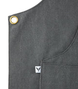Adjustable Canvas & Leather BBQ Grilling Apron with Pockets, Grey Z9D4 - product image 2