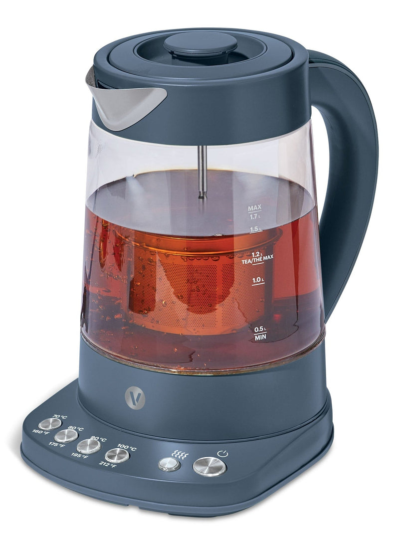Colour Series Electric Variable Temperature Steeping Kettle, Bluefin, 1.7-L Q4U7