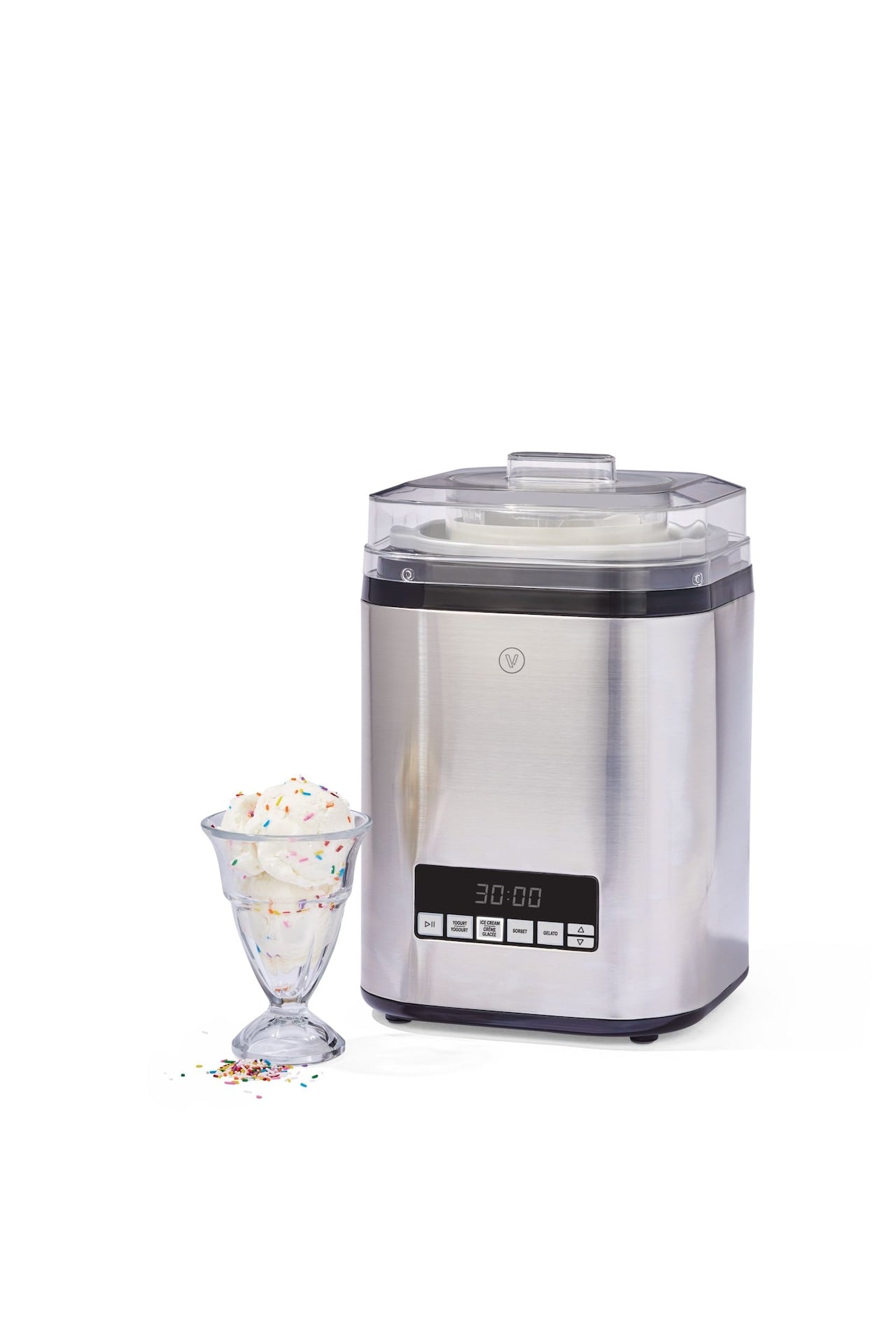 Digital Ice Cream Maker, 4-in-1 Ice Cream & Frozen Treat Maker, Stainless Steel, 1.9-L R2N4 - product image 1