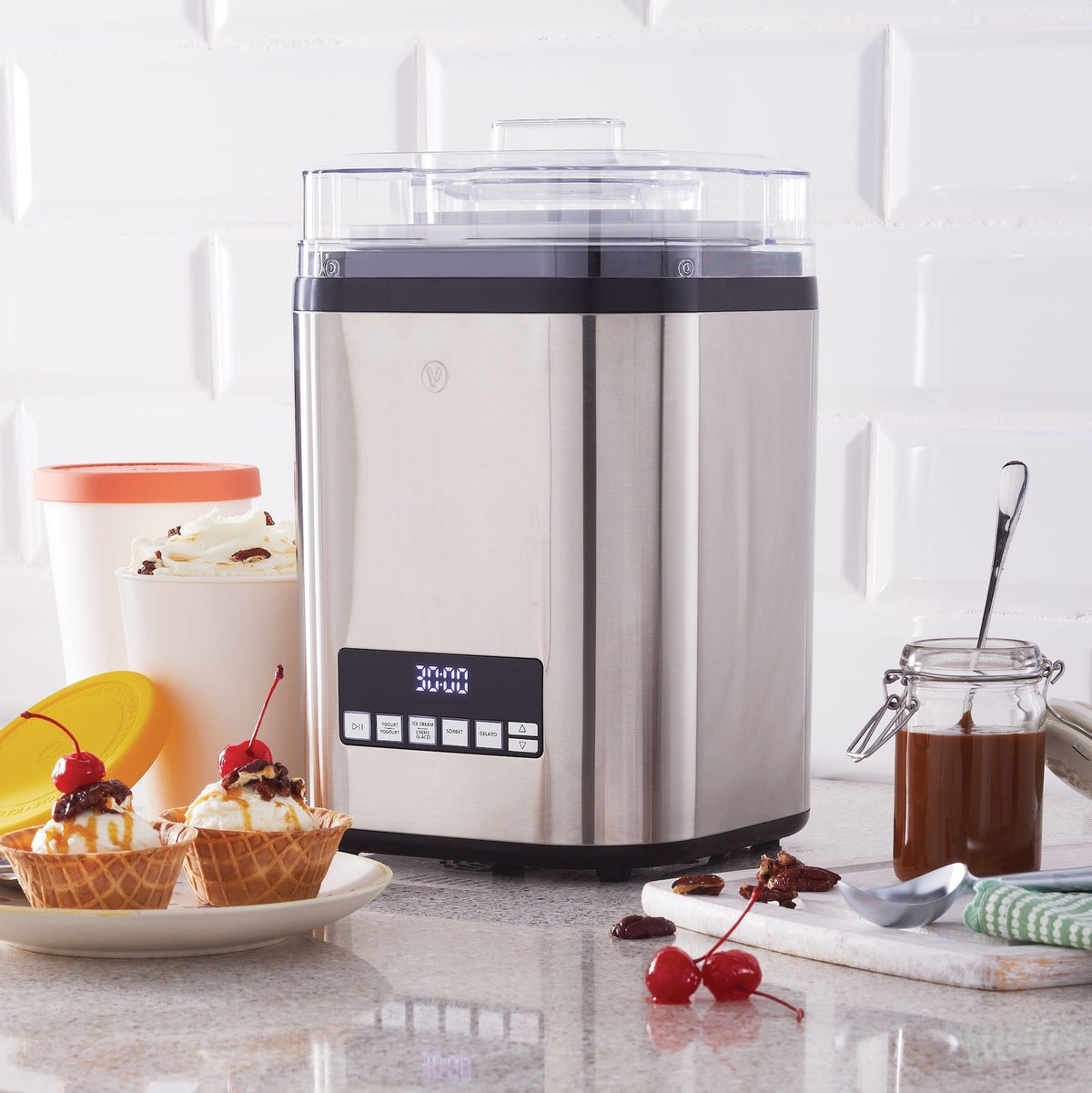 Digital Ice Cream Maker, 4-in-1 Ice Cream & Frozen Treat Maker, Stainless Steel, 1.9-L R2N4 - product image 6