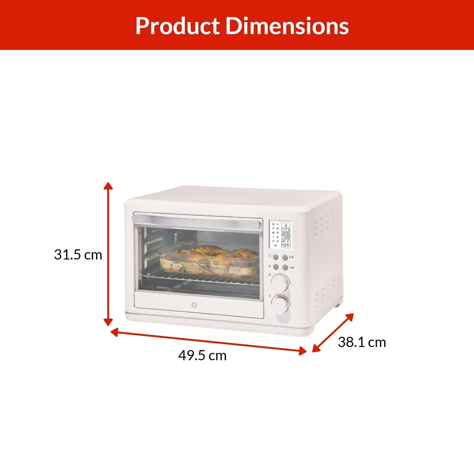 Digital Multi-Functional Air Fryer Toaster Oven with 11 Pre-Set Functions, Shortbread, 6-Slices Z2V4 - product image 7