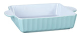 White/Blue Ceramic Square Baking Dish, 9-in K9T6 - product image 1