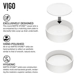 Anvil MatteStone Round White Composite Bathroom Sink/Basin Set with Cass Wall Mount Faucet and Pop-Up Drain P0Y0 - product image 4