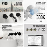 Anvil MatteStone Round White Composite Bathroom Sink/Basin Set with Cass Wall Mount Faucet and Pop-Up Drain P0Y0 - product image 6