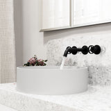 Anvil MatteStone Round White Composite Bathroom Sink/Basin Set with Cass Wall Mount Faucet and Pop-Up Drain P0Y0 - product image 7