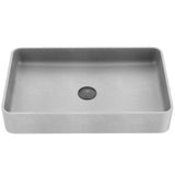 Basilica Gothic ConcretoStone 23x14-in Deep Grey Bathroom Sink/Basin with Rectangular Vessel R5L3 - product image 1