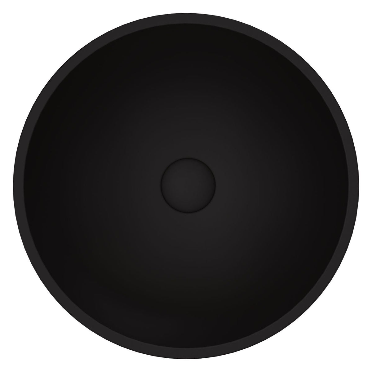 Cavalli MatteShell Round Vessel Bathroom Sink/Basin with Consistent Matte Finish, Black V7J2 - product image 1