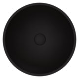 Cavalli MatteShell Round Vessel Bathroom Sink/Basin with Consistent Matte Finish, Black N4E1 - product image 1