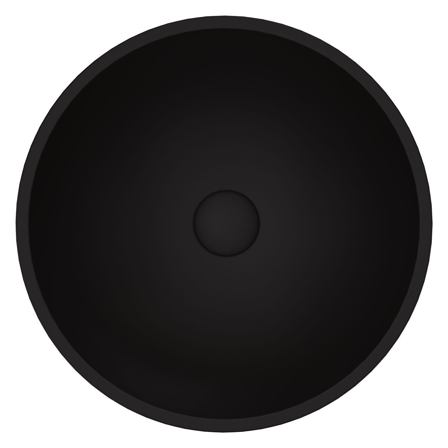 Cavalli MatteShell Round Vessel Bathroom Sink/Basin with Consistent Matte Finish, Black N4E1 - product image 1