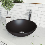 Cavalli MatteShell Round Vessel Bathroom Sink/Basin with Consistent Matte Finish, Black V7J2 - product image 8