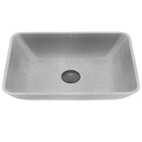 Duomo Gothic ConcretoStone 18x13-in Deep Grey Bathroom Sink/Basin with Rectangular Vessel P5W0 - product image 1