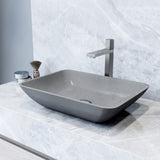 Duomo Gothic ConcretoStone 18x13-in Deep Grey Bathroom Sink/Basin with Rectangular Vessel P5W0 - product image 6