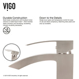 Duris Vessel Single Handle Vessel Sink Bathroom Faucet with Deck Plate, Brushed Nickel S0W8 - product image 8