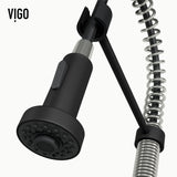 Edison Single Handle Pull Down Kitchen Faucet, Stainless Steel/Matte Black A8M1 - product image 3