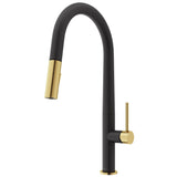 Greenwich 18-in Single-Handle Gold/Black Kitchen Faucet L0M7 - product image 1
