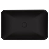 Hadyn Glass Rectangular Vessel Bathroom Sink/Basin with Rounded Edges & Deep Bowl, Black F2J6 - product image 2