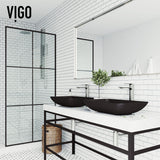 Hadyn Glass Rectangular Vessel Bathroom Sink/Basin with Rounded Edges & Deep Bowl, Black F2J6 - product image 6