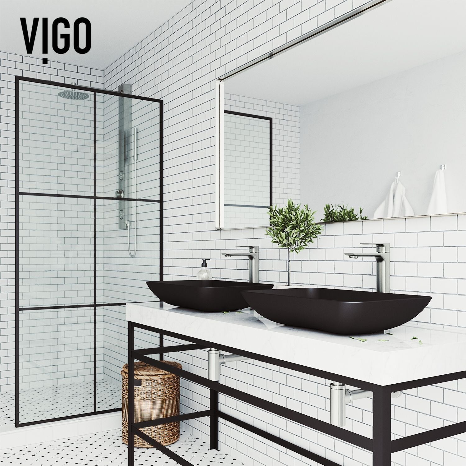 Hadyn Glass Rectangular Vessel Bathroom Sink/Basin with Rounded Edges & Deep Bowl, Black F2J6 - product image 6
