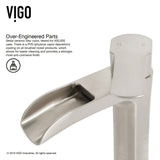 Hyacinth MatteStone White Bathroom Sink/Basin Set with Niko Faucet and Square Composite Vessel O4N6 - product image 7