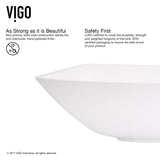 Hyacinth MatteStone White Bathroom Sink/Basin Set with Niko Faucet and Square Composite Vessel O4N6 - product image 8