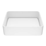 Jasmine MatteStone 18x15-in Deep White Bathroom Sink/Basin with Rectangular Vessel Z1M1 - product image 1
