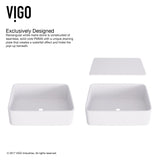 Jasmine MatteStone 18x15-in Deep White Bathroom Sink/Basin with Rectangular Vessel Z1M1 - product image 5