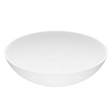 Lotus Matte Stone Round Composite Vessel Bathroom Sink/Basin with Deep Bowl, White N6B7 - product image 1