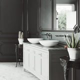 Lotus Matte Stone Round Composite Vessel Bathroom Sink/Basin with Deep Bowl, White N6B7 - product image 5