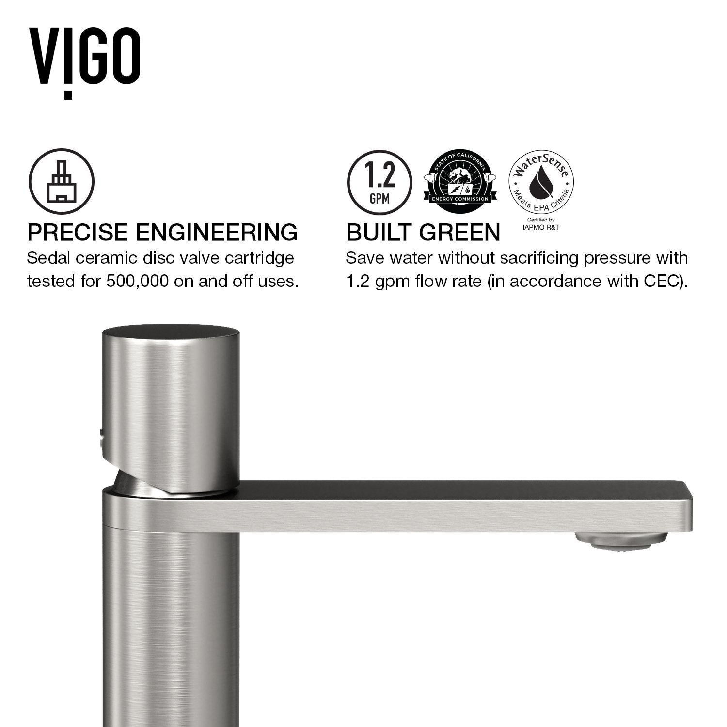 Lotus MatteStone White Bathroom Sink/Basin Set with Gotham Faucet and Round Composite Vessel W8H0 - product image 3