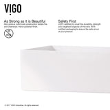 Magnolia MatteStone White Bathroom Sink/Basin Set with Duris Faucet and Rectangular Composite Vessel O5H3 - product image 6