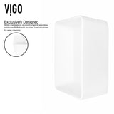 Marigold MatteStone Matte White Bathroom Sink/Basin Set with Norfolk Faucet and Rectangular Composite Vessel U2P4 - product image 5