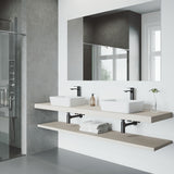 Marigold MatteStone Matte White Bathroom Sink/Basin Set with Norfolk Faucet and Rectangular Composite Vessel U2P4 - product image 8