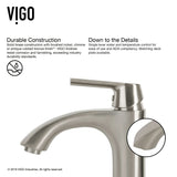 Marigold MatteStone White Bathroom Sink/Basin Set with Linus Faucet and Rectangular Composite Vessel K2C8 - product image 4