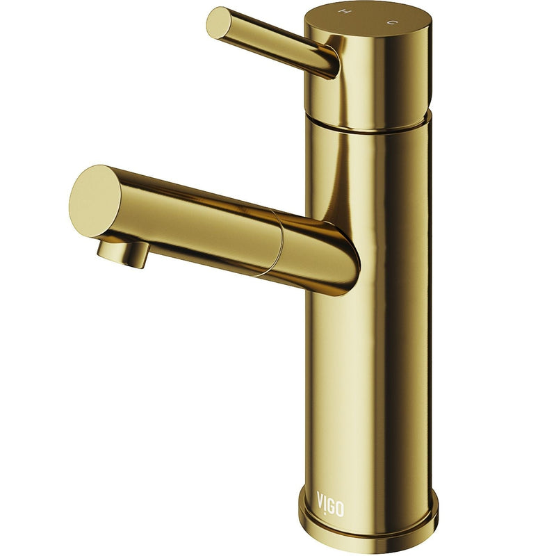 Noma Single Handle Single Hole Bathroom Sink Faucet, WaterSense Certified, Matte Gold E0B5