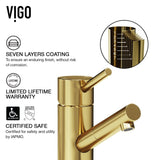 Noma Single Handle Single Hole Bathroom Sink Faucet, WaterSense Certified, Matte Gold E0B5 - product image 6