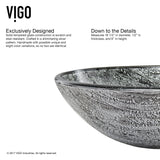 Round Glass Vessel Bathroom Sink/Basin with Deep Bowl, Titanium Y3Q0 - product image 6