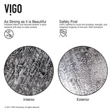Round Glass Vessel Bathroom Sink/Basin with Deep Bowl, Titanium Y3Q0 - product image 7