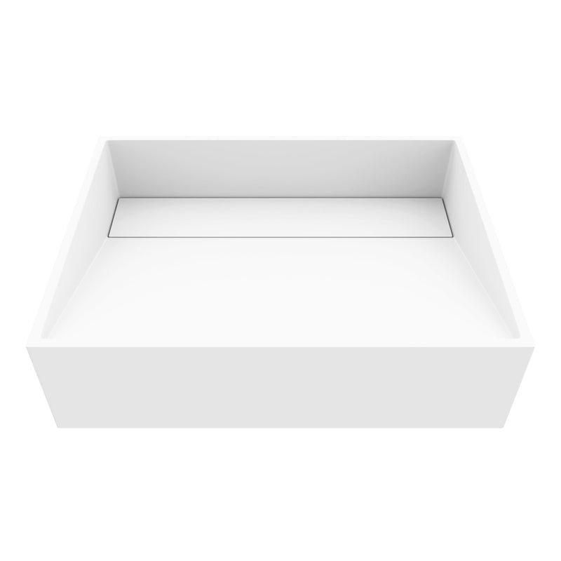 Starr Modern MatteStone 17x13-in Deep White Bathroom Sink/Basin with Rectangular Vessel A2Q8