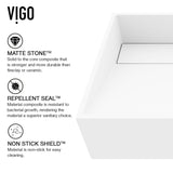 Starr Modern MatteStone 17x13-in Deep White Bathroom Sink/Basin with Rectangular Vessel S2B3 - product image 2