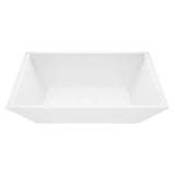 Vinca Matte Stone Vessel Bathroom Sink/Basin with Deep Bowl, White W2A5 - product image 1