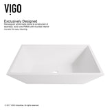 Vinca Matte Stone Vessel Bathroom Sink/Basin with Deep Bowl, White W2A5 - product image 3