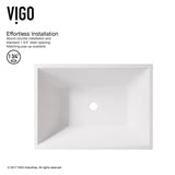 Vinca Matte Stone Vessel Bathroom Sink/Basin with Deep Bowl, White W2A5 - product image 5