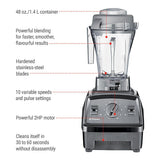 Explorian E310 Blender with 10 Speeds, Black W3M8 - product image 3