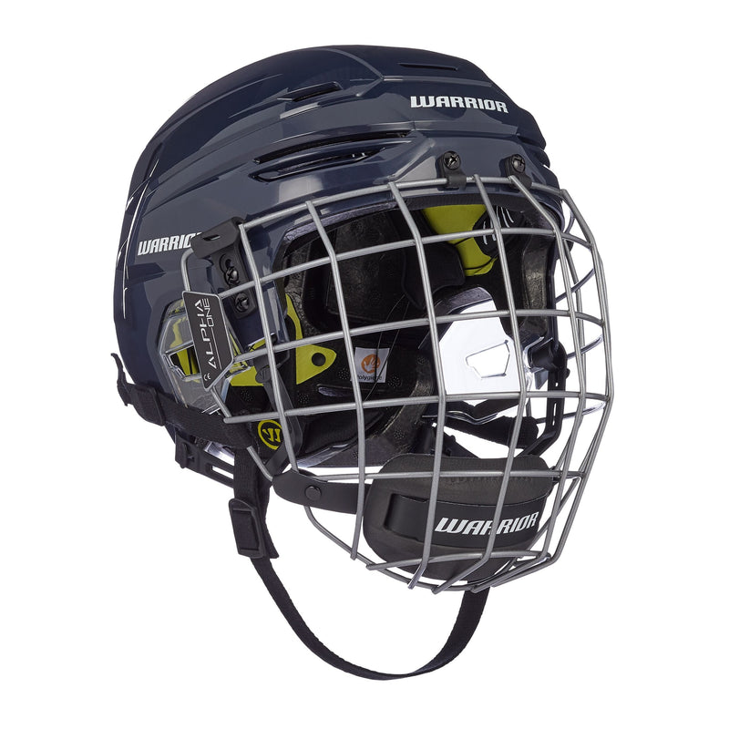 Alpha Pro Senior Hockey Helmet & Cage Combo, Navy U0W0