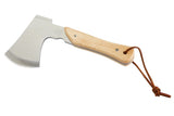 Mini Pack Axe, Steel Single-Bit Hatchet Axe with Wooden Handle, Leather Sheath & Strap M3M4 - product image 3