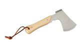 Mini Pack Axe, Steel Single-Bit Hatchet Axe with Wooden Handle, Leather Sheath & Strap M3M4 - product image 4