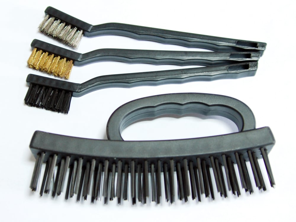Carbon Steel Wire Cleaning Brush Set, Removes Paint, Rust & Dirt From Metal, 4-pc U5J3 - product image 2