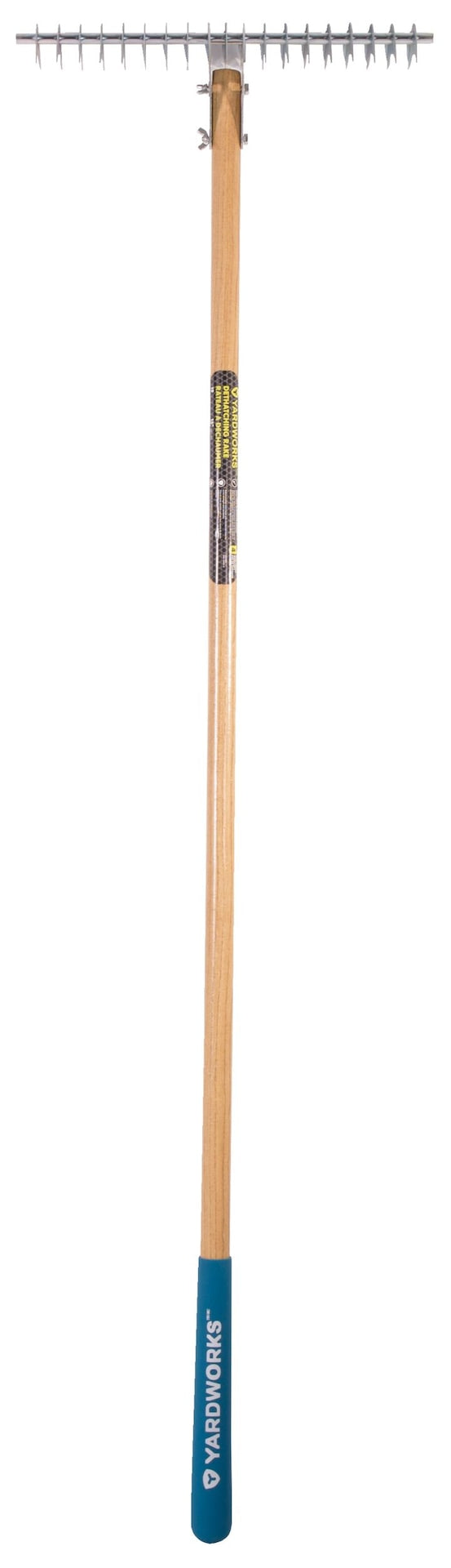 15-in Wide Metal 19-Tine Thatch Rake, 54-in Ash Wood Shaft J9P8